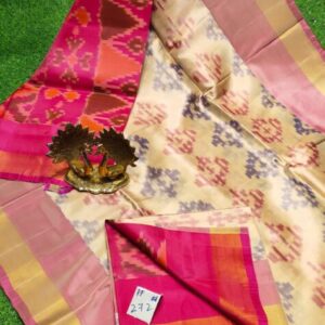 Soft silk ikat weaving designer saree