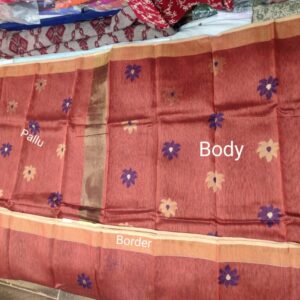 Silk linen designer saree