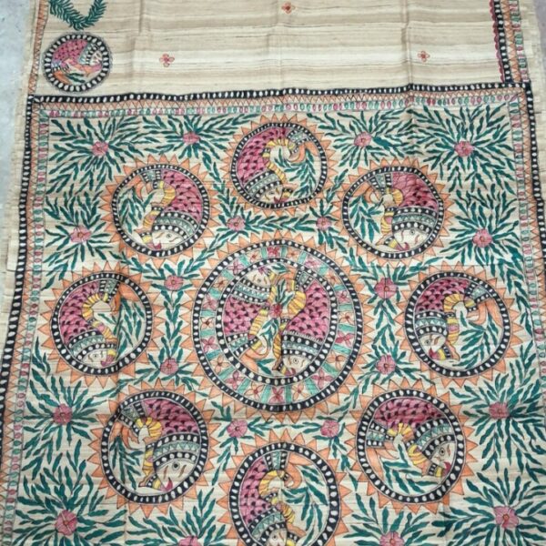 Madhubani Art Saree