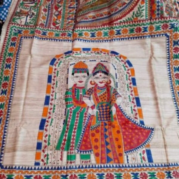 Madhubani Art Saree